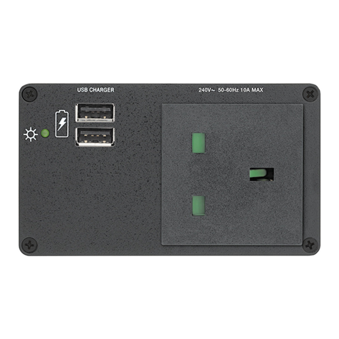 Extron AC+USB 212 UK 1 AC + 2 USB Cable Cubby Module 60-1384-02