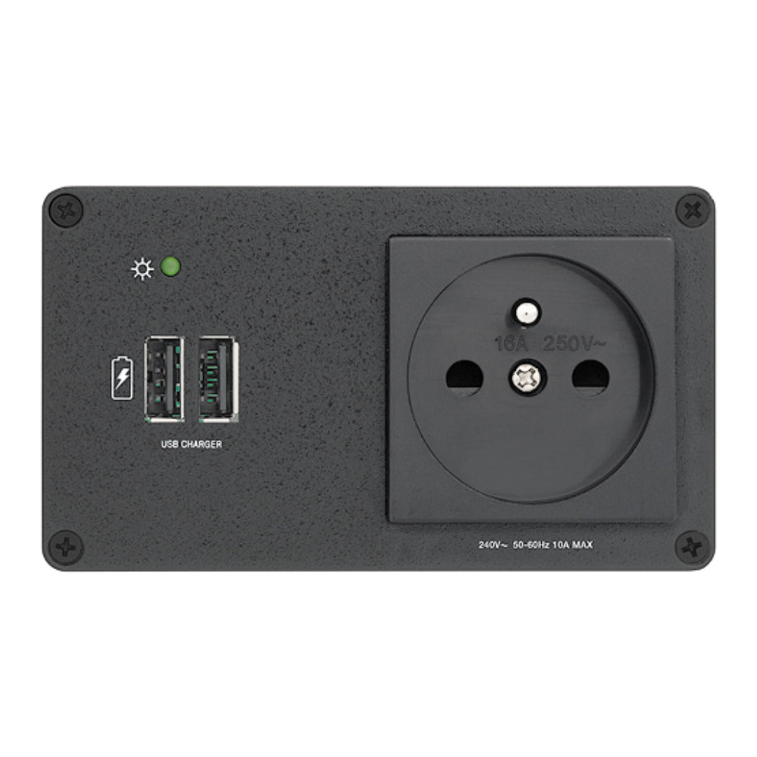 Extron AC+USB 212 FR 1 AC + 2 USB Cable Cubby Module 60-1384-06