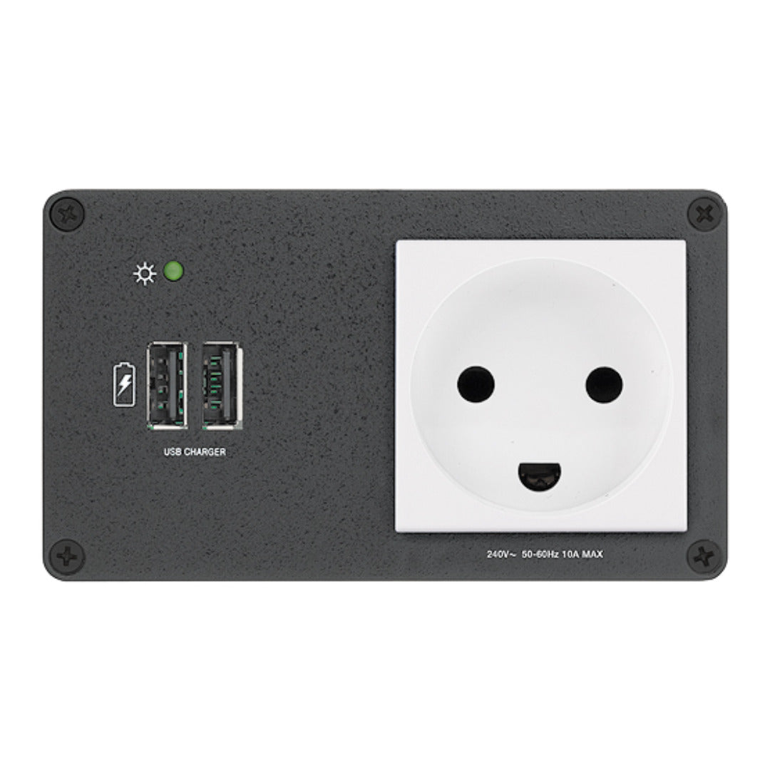 Extron AC+USB 212 DK 1 AC + 2 USB Cable Cubby Module 60-1384-09