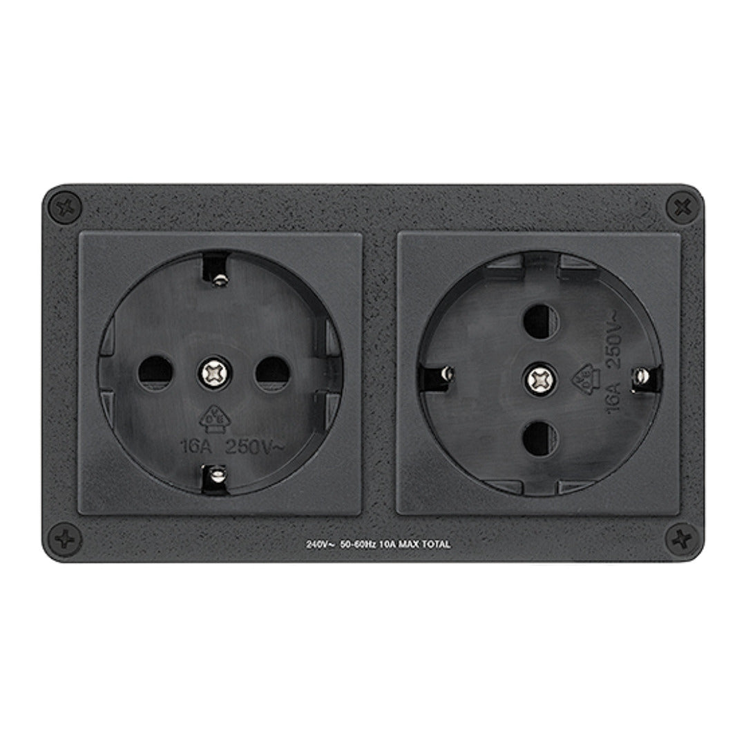 Extron AC 102 EU 2-Outlet Cable Cubby AC Power Module 60-1385-03