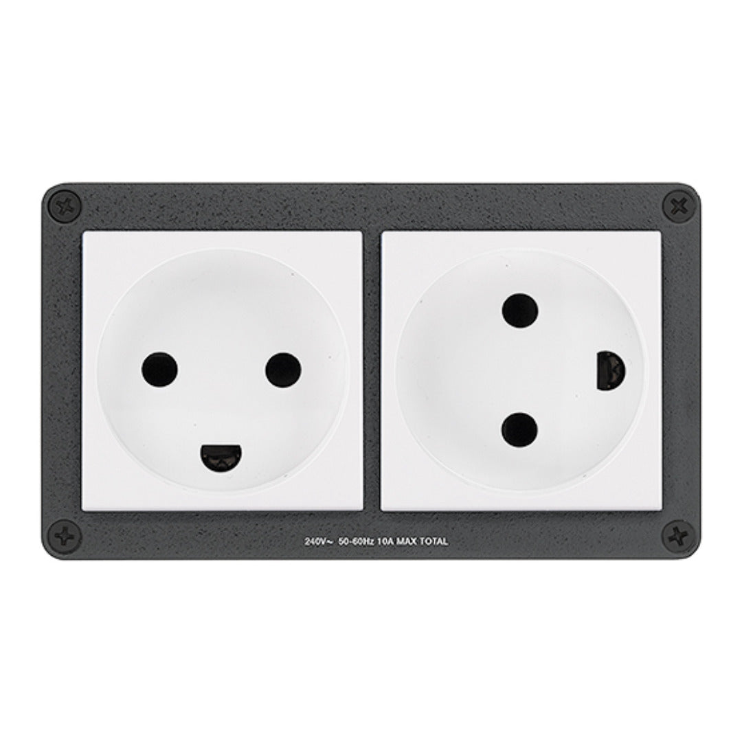 Extron AC 102 DK 2-Outlet Cable Cubby AC Power Module 60-1385-09