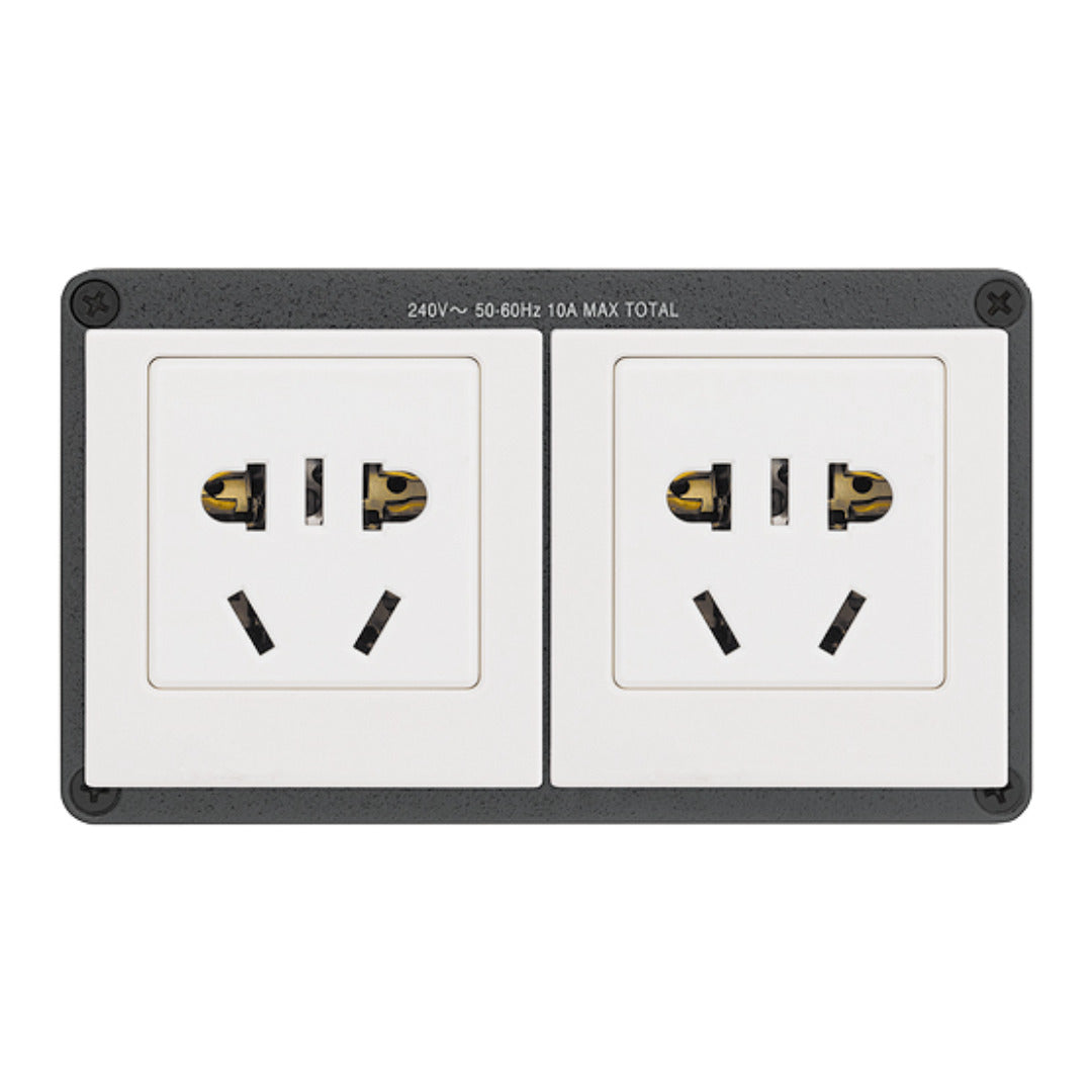 Extron AC 102 CN 2-Outlet Cable Cubby AC Power Module 60-1385-11
