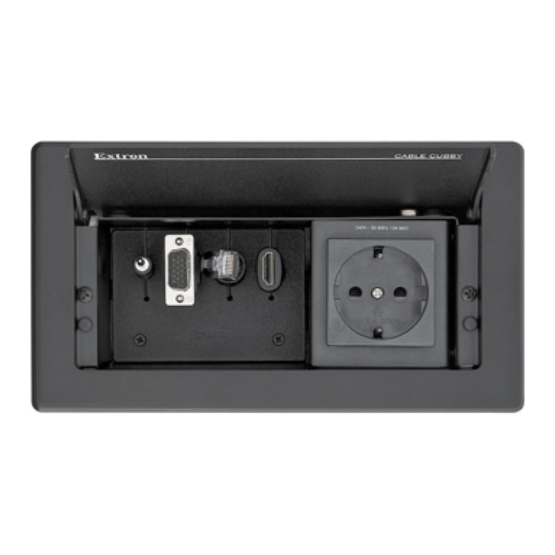 Extron Cable Cubby 202 EU AC Outlet Table Enclosure 60-1400-02