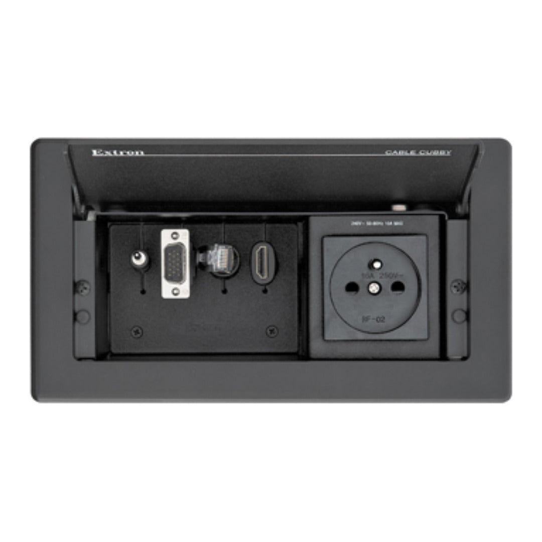 Extron Cable Cubby 202 FR AC Outlet Table Enclosure 60-1401-02