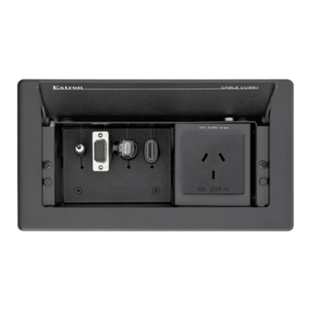 Extron Cable Cubby 202 AUS AC Outlet Table Enclosure 60-1402-02