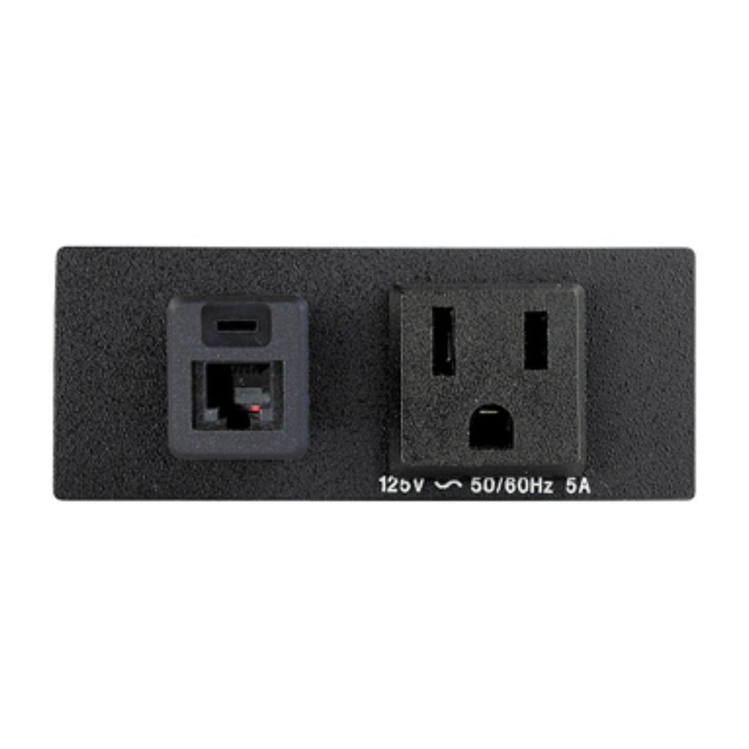 Extron AC Net AAP US Black AC Outlet & RJ-45 AAP Module 70-150-02