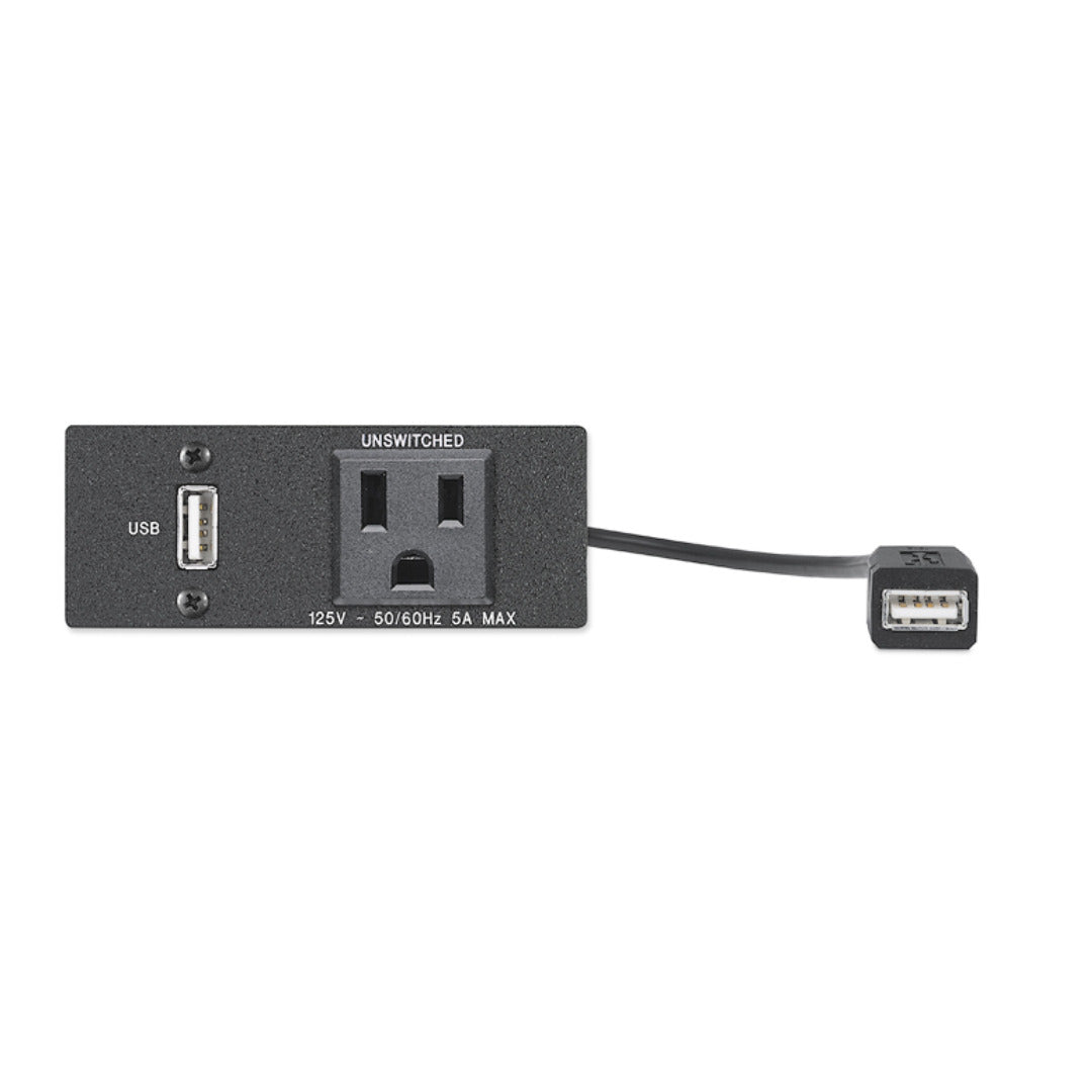Extron AC USB AAP Black USB 2.0 AC Outlet Module 70-608-12