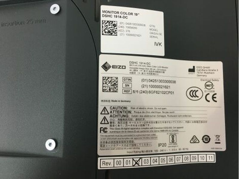 Eizo DSHC 1914-DC 19" Medical Grade Color LCD Monitor - Repair