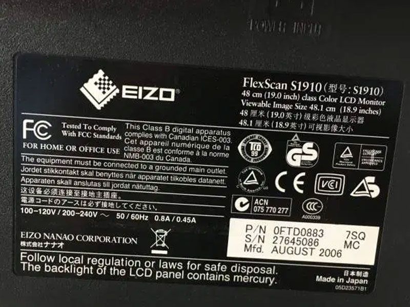 Eizo S1910 19" SXGA LCD Monitor