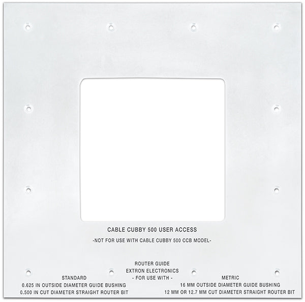 Extron Cable Cubby 202 Routing Template 70-1044-80