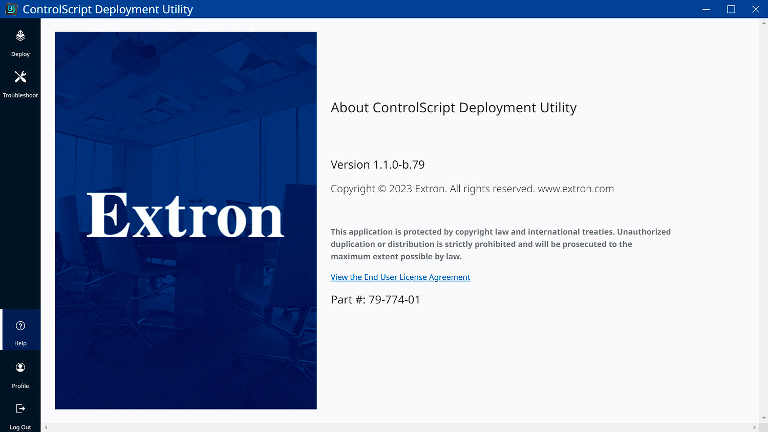 Extron ControlScript Deployment Utility Software 79-774-01