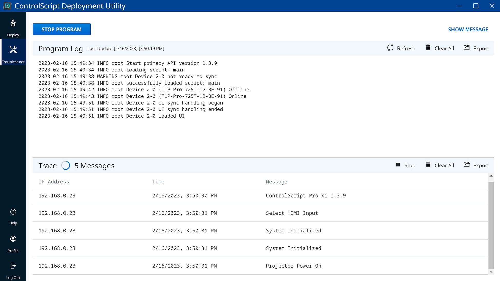 Extron ControlScript Deployment Utility Software 79-774-01