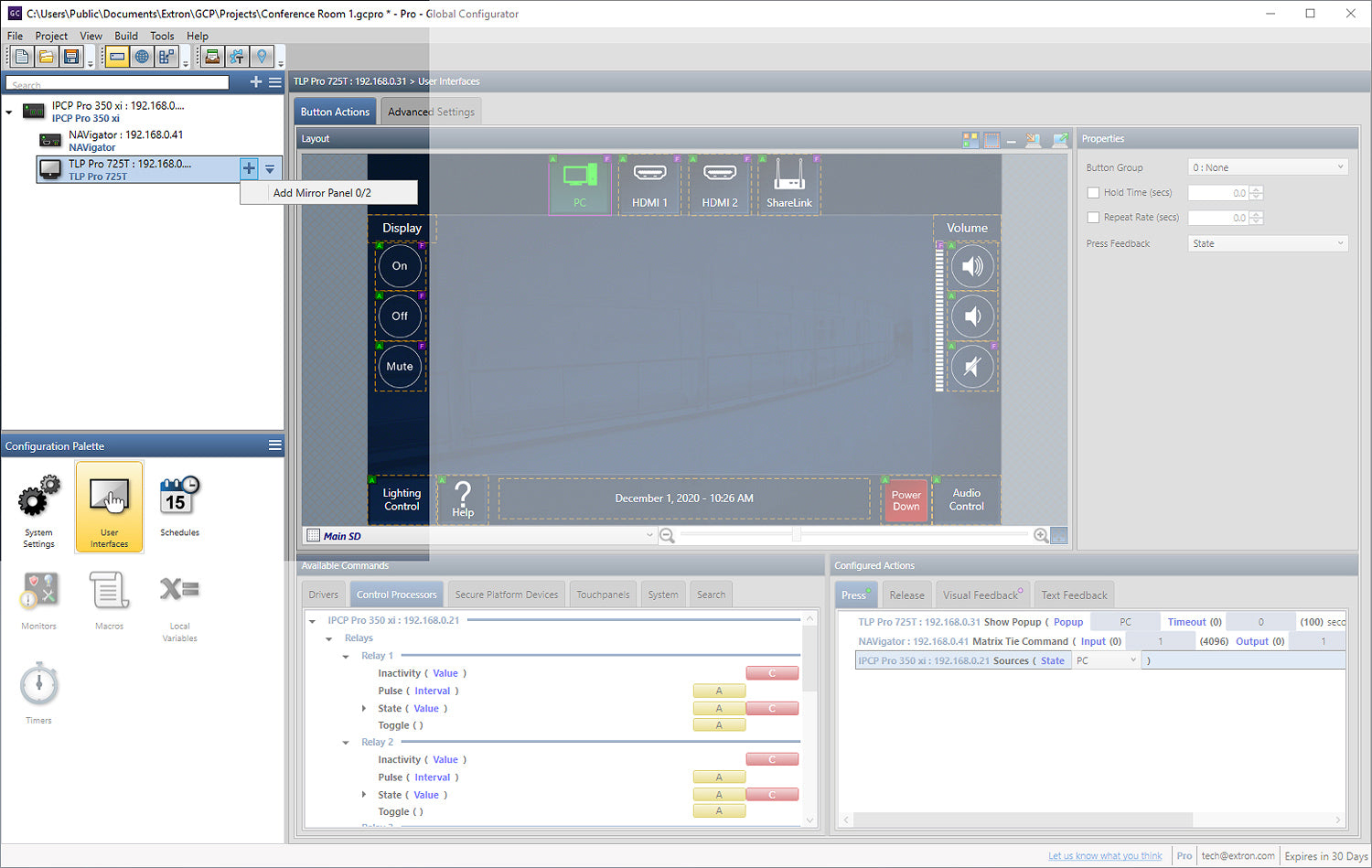 Extron Global Configurator Plus and Global Configurator Professional 79-544-01