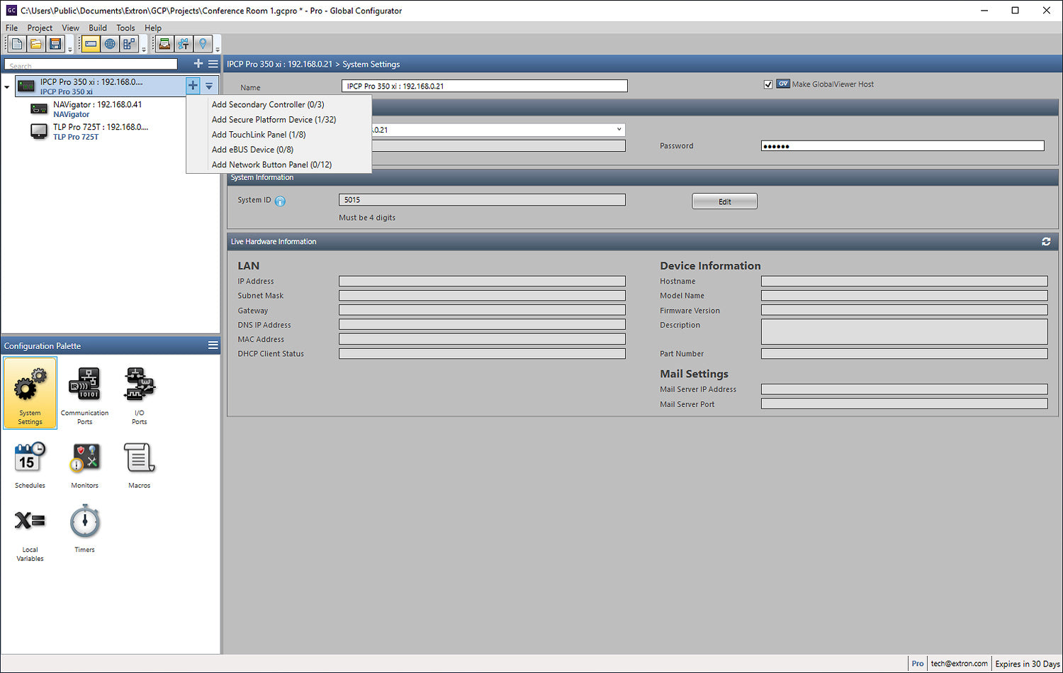 Extron Global Configurator Plus and Global Configurator Professional 79-544-01