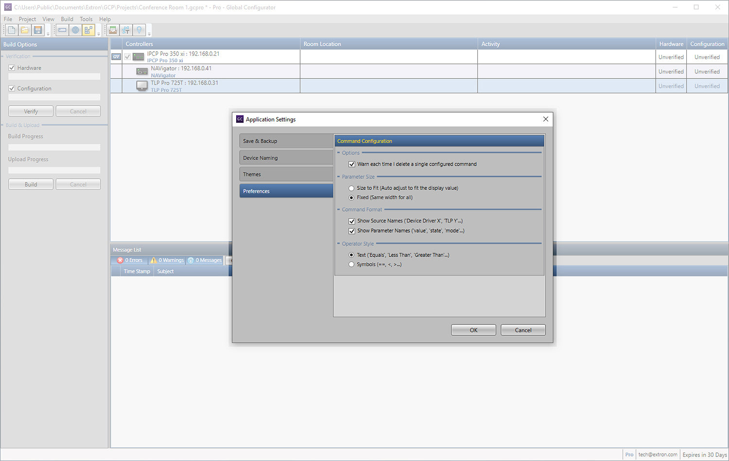 Extron Global Configurator Plus and Global Configurator Professional 79-544-01