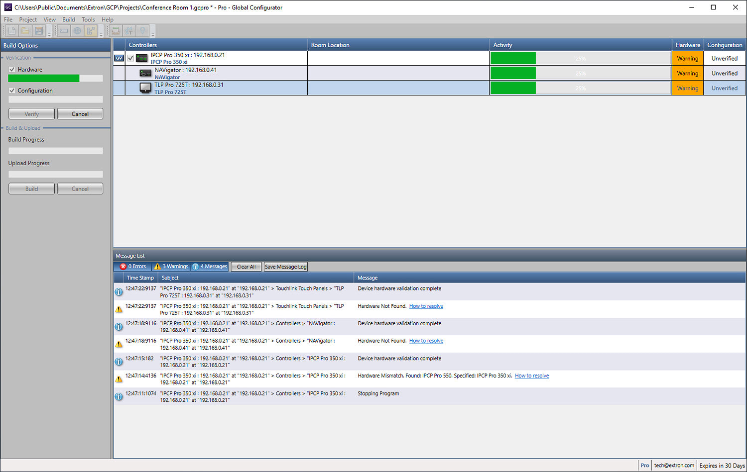 Extron Global Configurator Plus and Global Configurator Professional 79-544-01