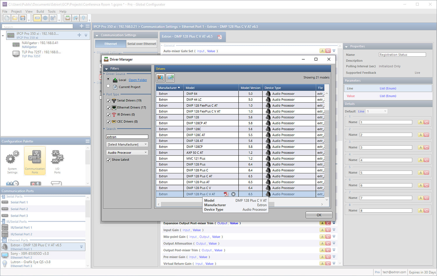 Extron Global Configurator Plus and Global Configurator Professional 79-544-01