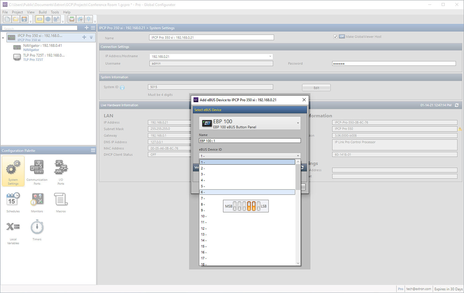 Extron Global Configurator Plus and Global Configurator Professional 79-544-01