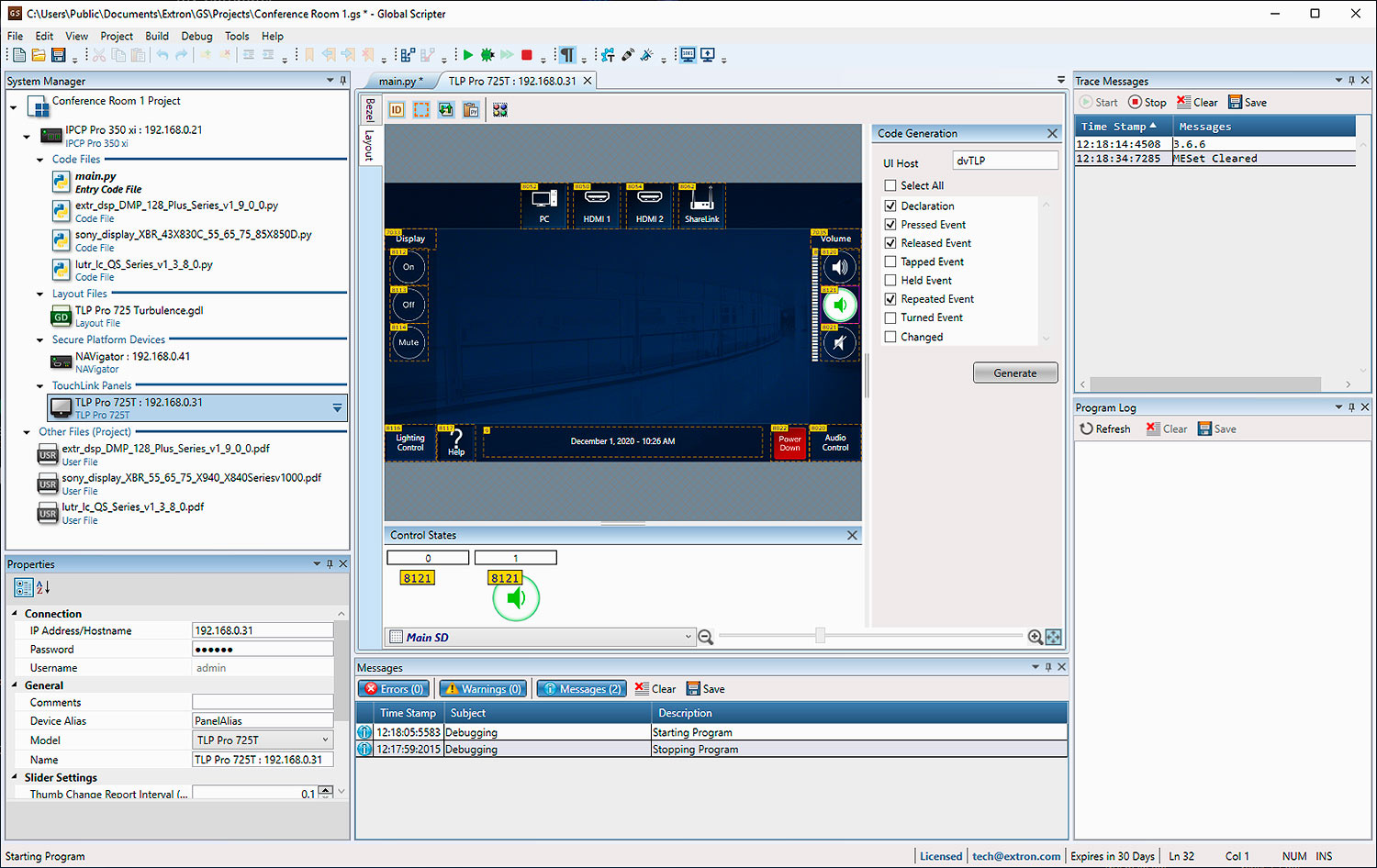 Extron Global Scripter 79-588-01