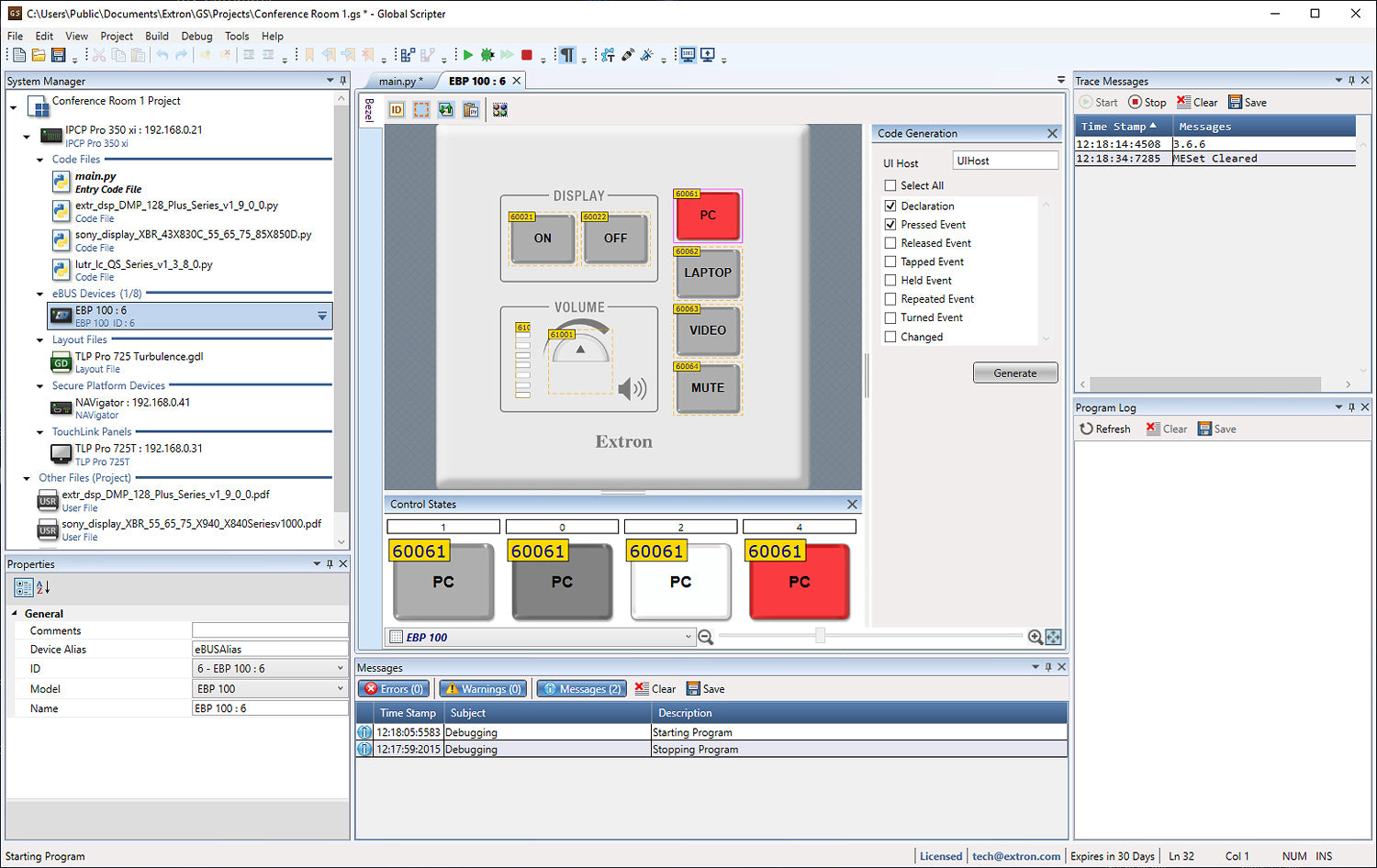 Extron Global Scripter 79-588-01