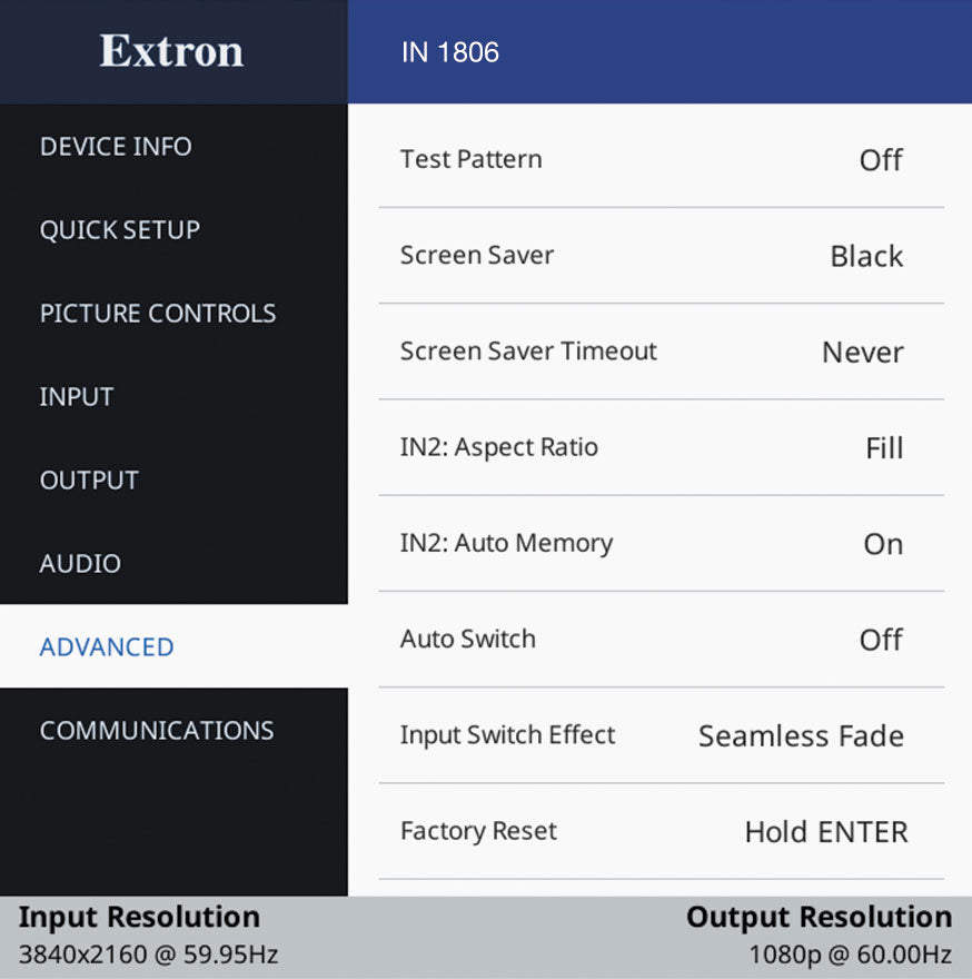 Extron IN1806 60-1663-01