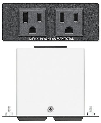Extron Dual US AC 60-1596-02 Edison Style AC Outlet