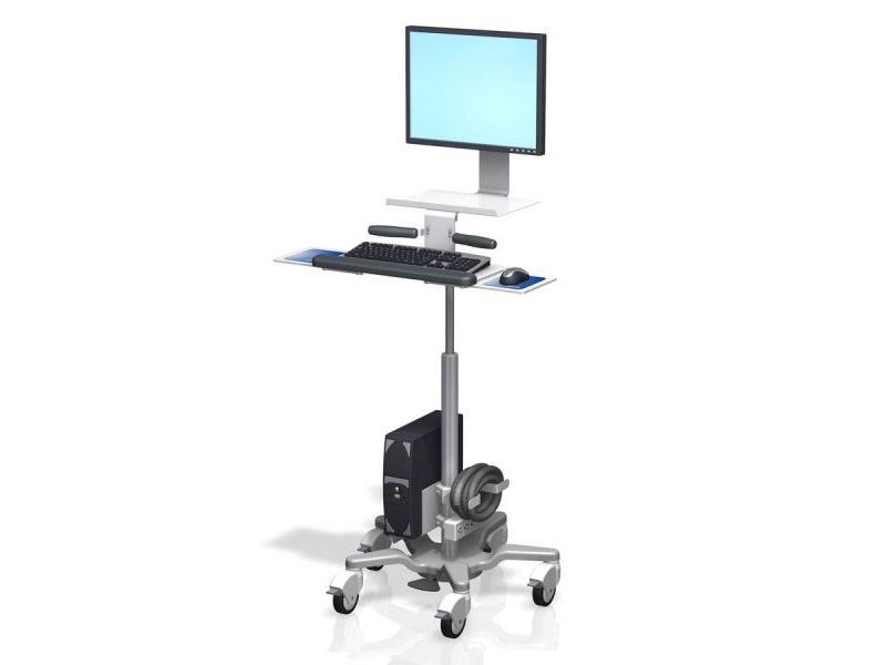 GCX FLP-0008-15 VHRS Series Roll Stand Monitor and Keyboard with Work Surface