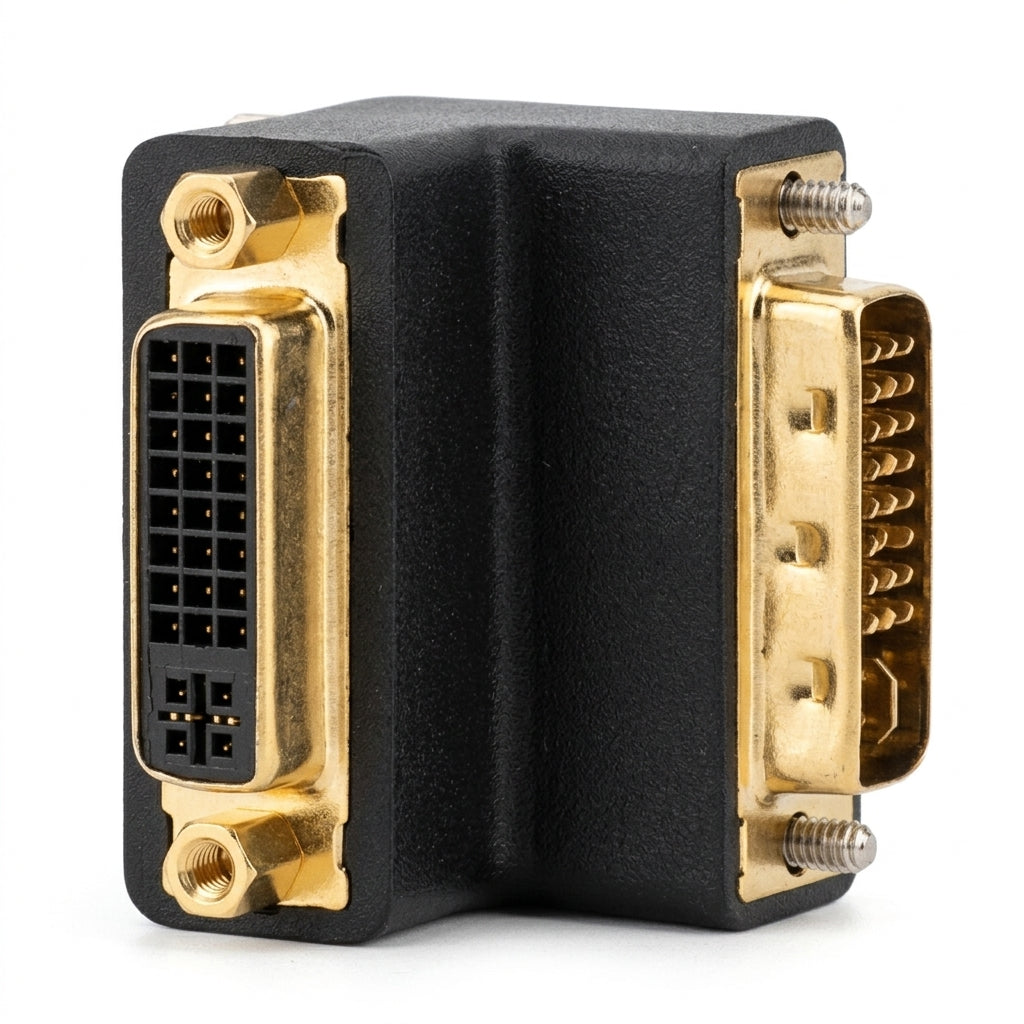 Kramer AD-DF/DM-RA Right Angle DVI-D Male to DVI-D Female Adapter