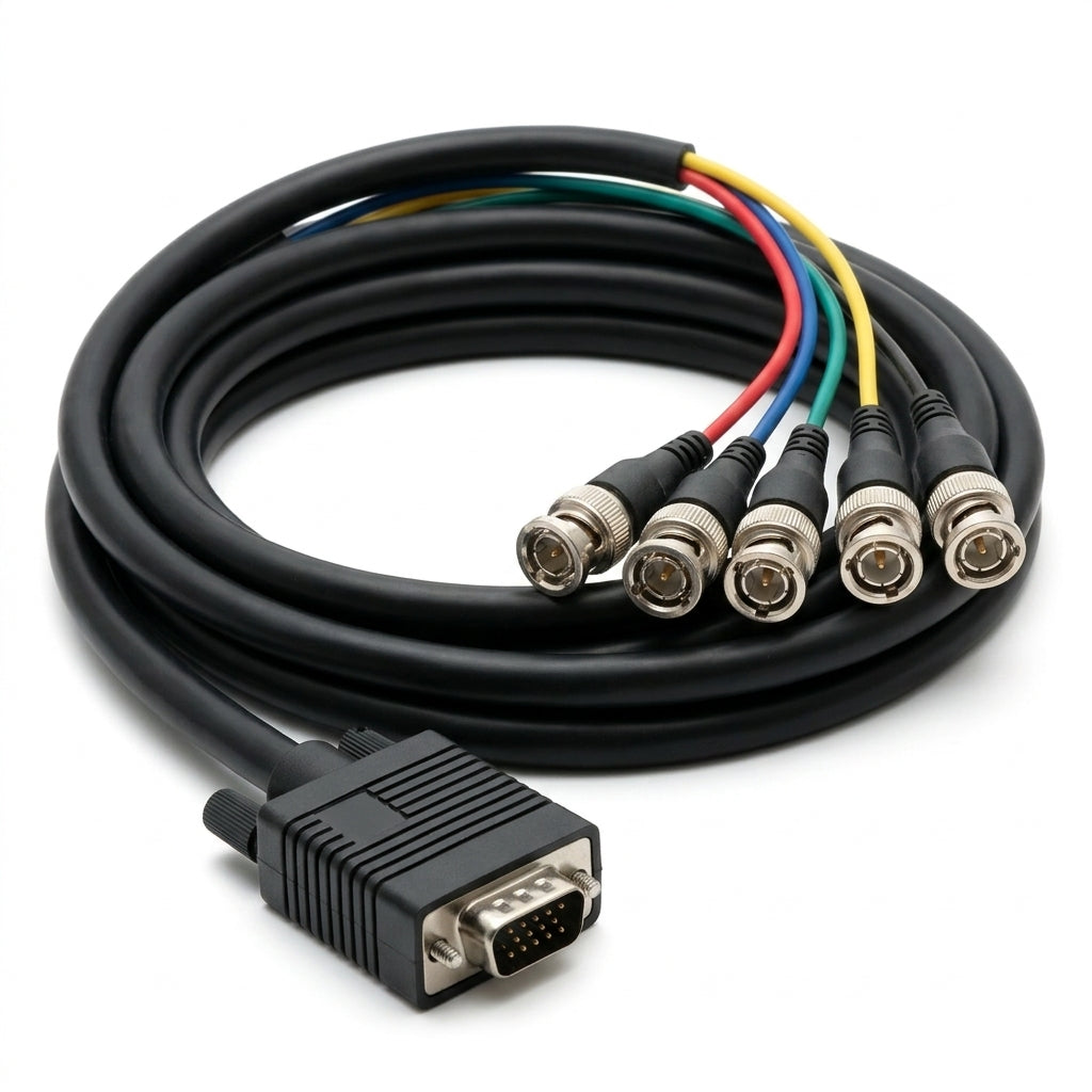 Kramer C-GF/5BM-1 VGA to 5 BNC Breakout Cable 1ft