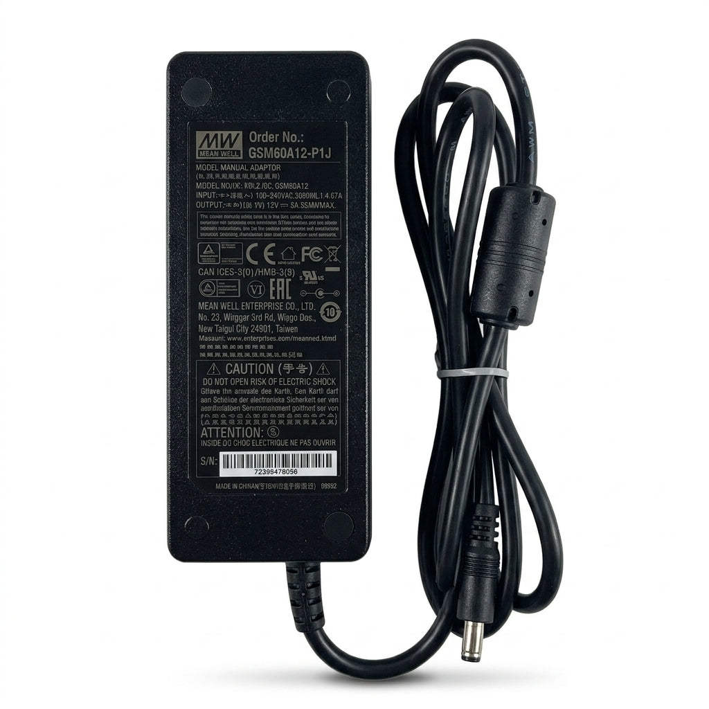 Mean Well GSM60A12-P1J 60W 12V Medical Power Adapter