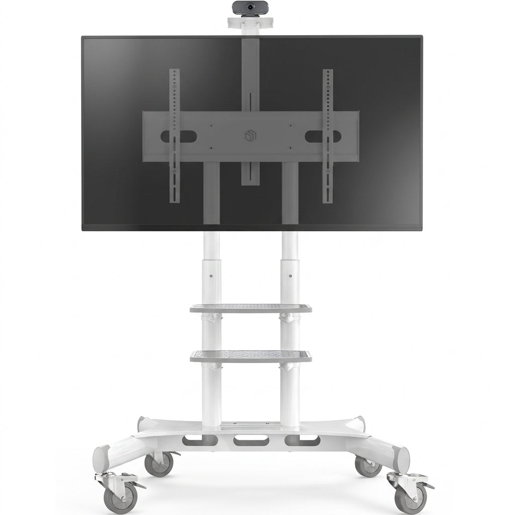 Onkron TS1881-W 50 to 86 Inch Mobile TV Cart (White)