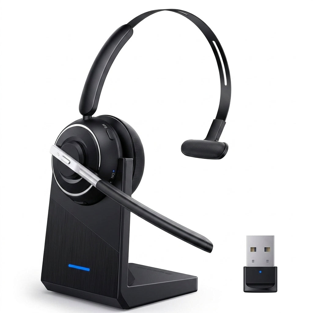 PrancyBt KH122M Wireless Bluetooth Headset with Charging Base