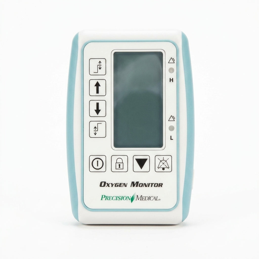 Precision Medical PM5900 Oxygen Monitor with Flow Meter and O2 Sensor