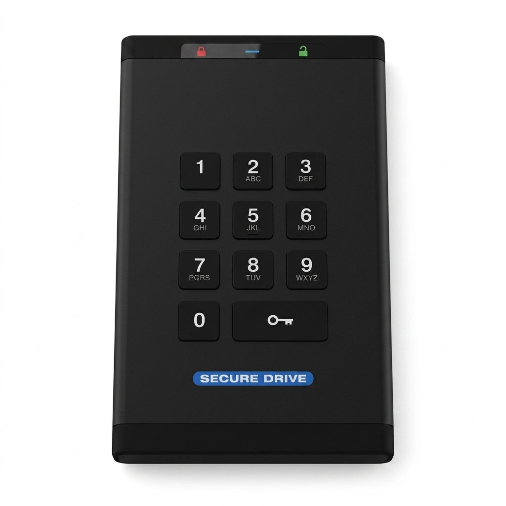 Securedata SecureDrive KP SDKP12BL8000GB-SSD 8TB Hardware Encrypted External Portable SSD