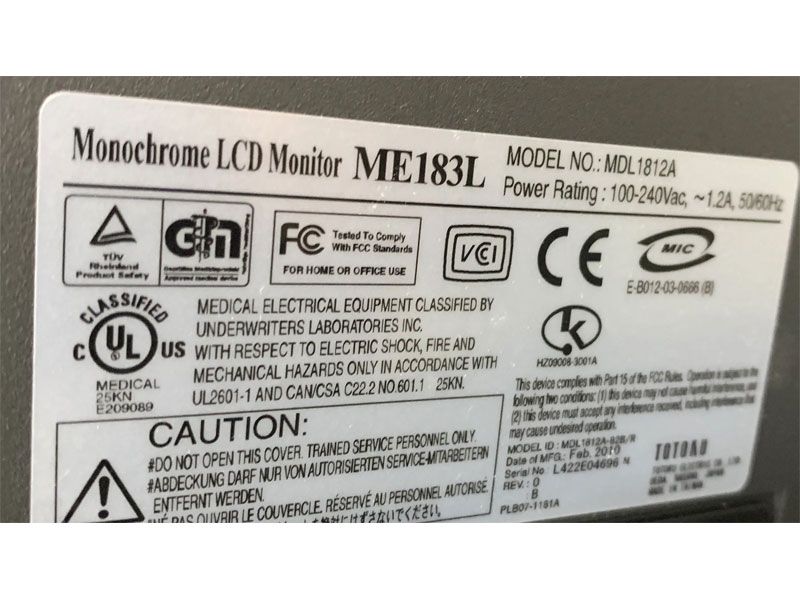 Totoku ME183L 1.3MP Medical Display
