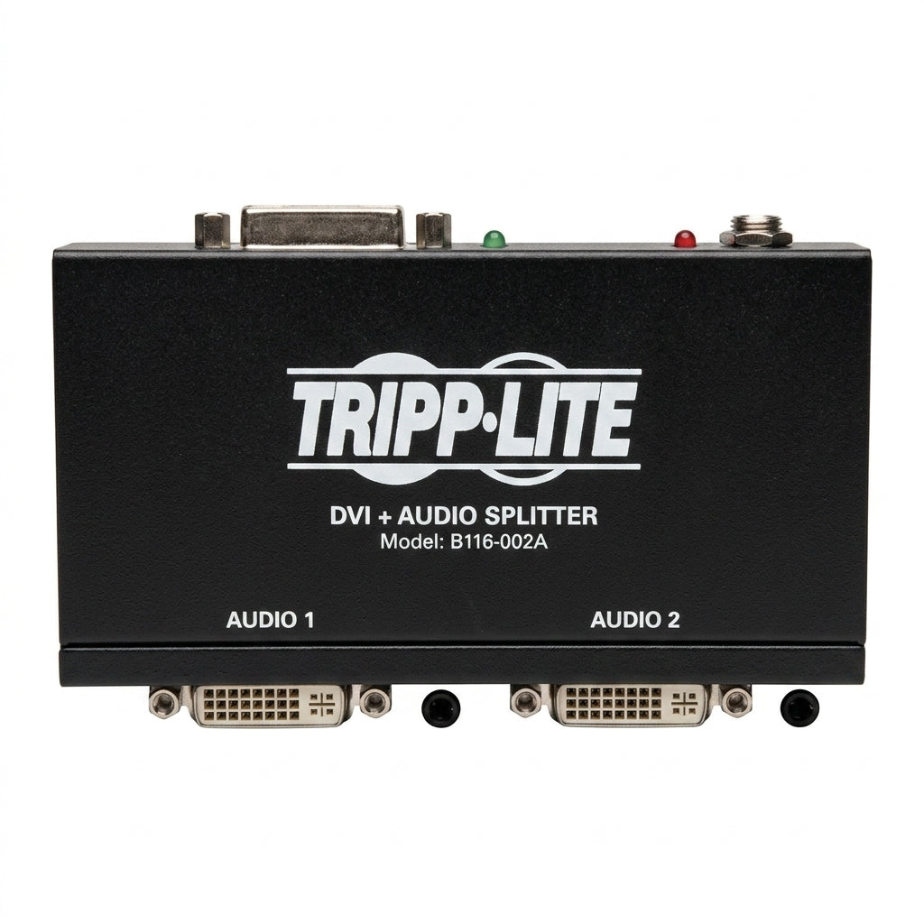 Tripp Lite B116-002A 2-Port DVI Dual Link Splitter with Audio