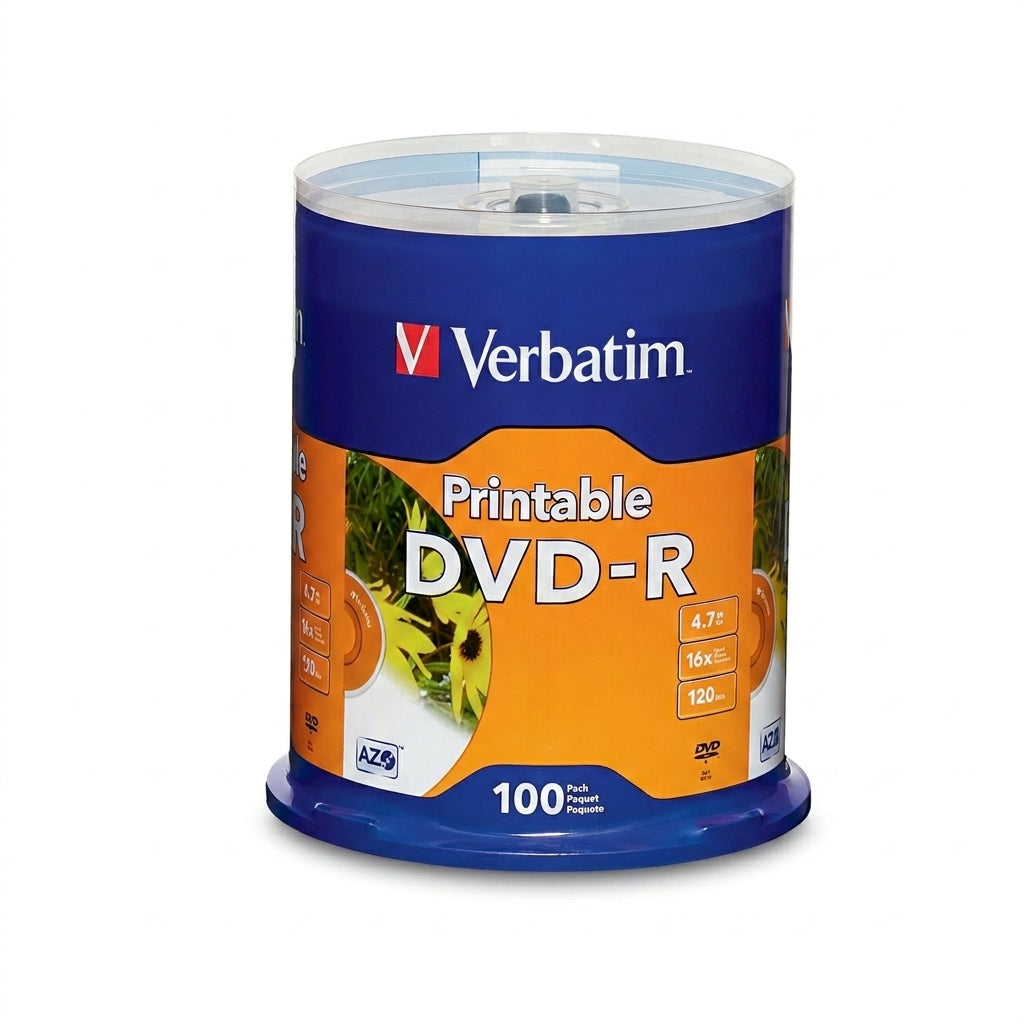 Verbatim 95153 DVD-R 4.7GB White Inkjet Printable Media